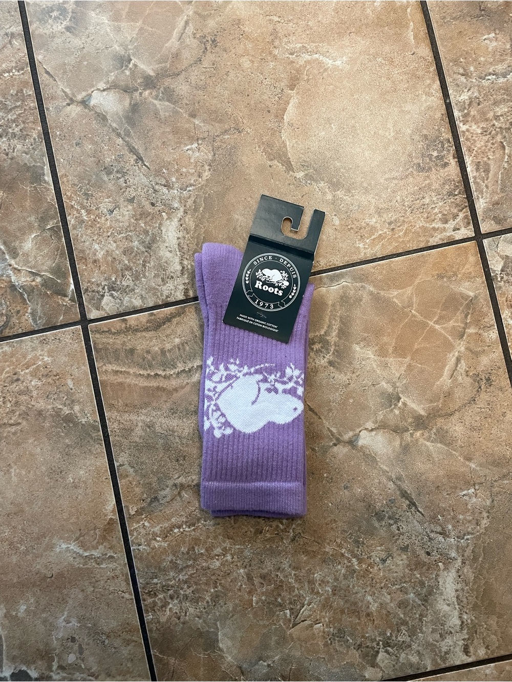 Roots Cooper Crew Socks with White Logo